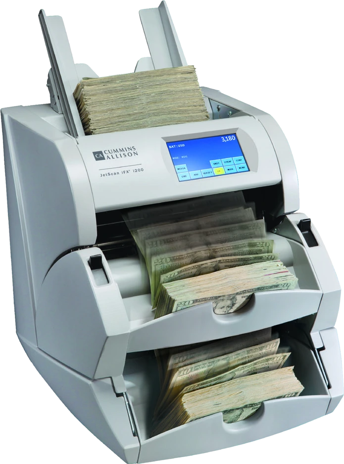 CPI JetScan iFX i200 currency counter with two output pockets