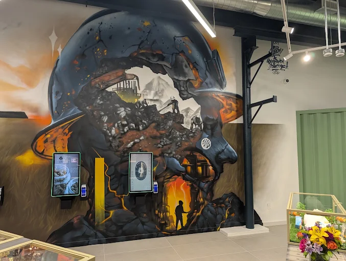Dispensify self-service kiosks installed inside At The Factory Cannabis Co. in Bushwick, Brooklyn.